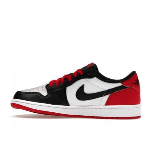 Кроссы Jordan 1 Retro Low OG Black Toe (2023) - мужская сетка размеров