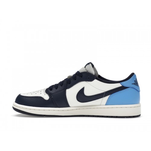 Кроссы Jordan 1 Low OG Obsidian UNC - мужская сетка размеров