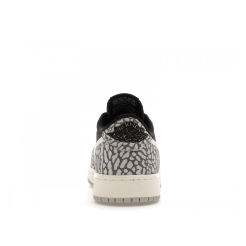 Кроссы Jordan 1 Retro Low OG Black Cement (GS) - подростковая сетка размеров