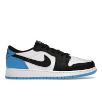 Подростковые кроссовки Jordan 1 Retro Low OG Black Dark Powder Blue (GS)