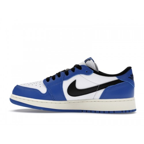 Кроссы Jordan 1 Retro Low OG Game Royal (GS) - подростковая сетка размеров