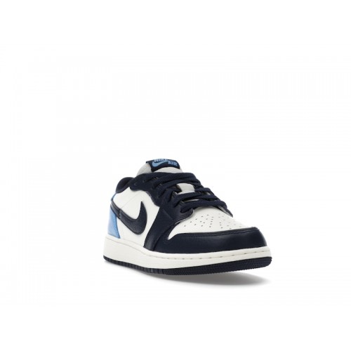 Air Jordan 1 Retro Low OG GS Obsidian UNC - подростковая сетка размеров