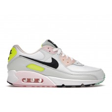 Женские кроссовки Nike Air Max 90 White Volt Green Glow (W)