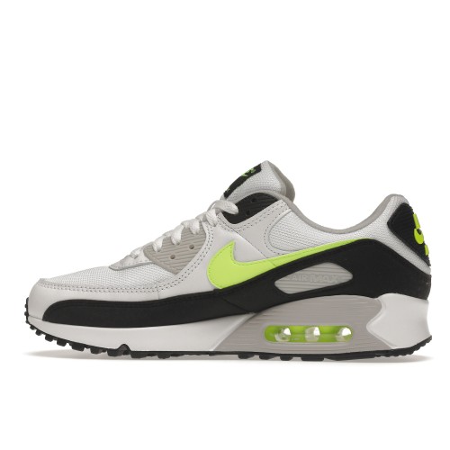 Кроссы Nike Air Max 90 White Hot Lime - мужская сетка размеров