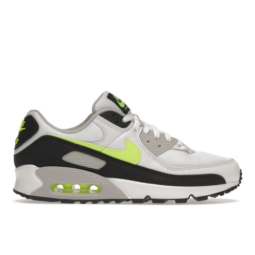 Кроссы Nike Air Max 90 White Hot Lime - мужская сетка размеров