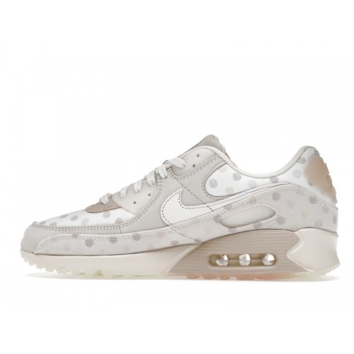 Кроссы Nike Air Max 90 Shimmer Polka Dot Sand - мужская сетка размеров