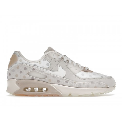 Кроссы Nike Air Max 90 Shimmer Polka Dot Sand - мужская сетка размеров