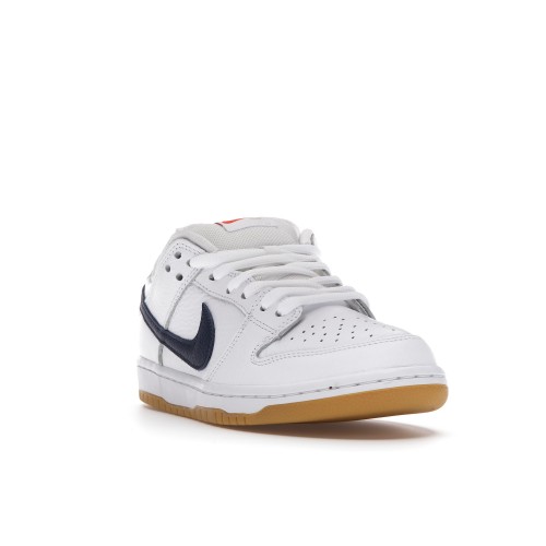 Кроссы Nike SB Dunk Low Orange Label White Navy - мужская сетка размеров