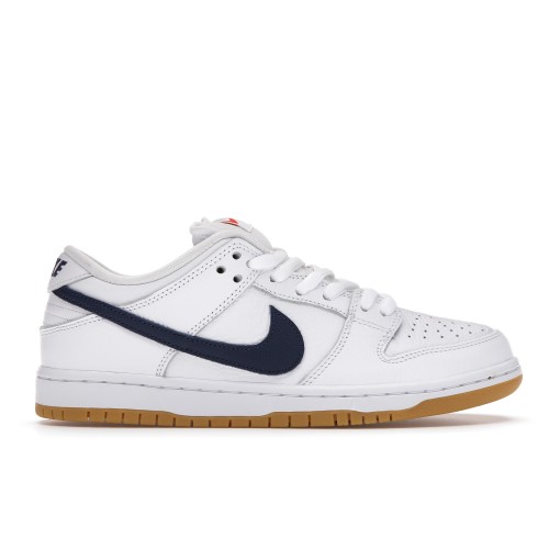 Кроссы Nike SB Dunk Low Orange Label White Navy - мужская сетка размеров