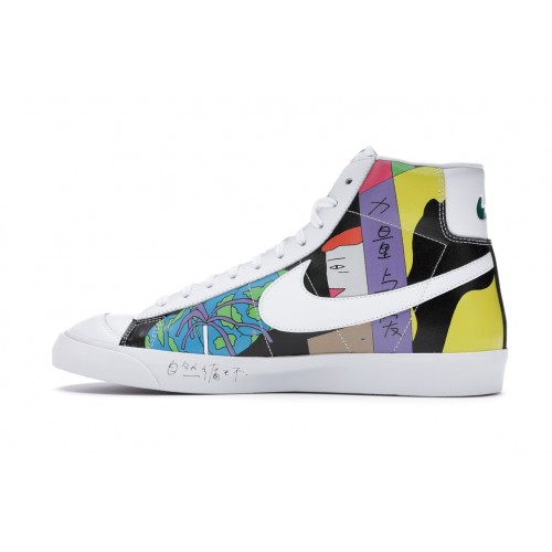 Кроссы Nike Blazer Mid 77 Flyleather Ruohan Wang - мужская сетка размеров