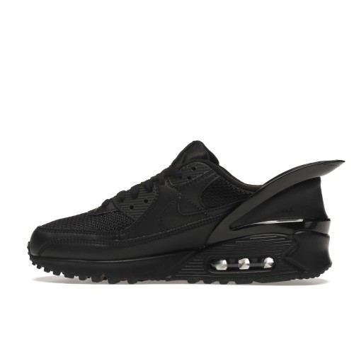 Кроссы Nike Air Max 90 Flyease Triple Black - мужская сетка размеров