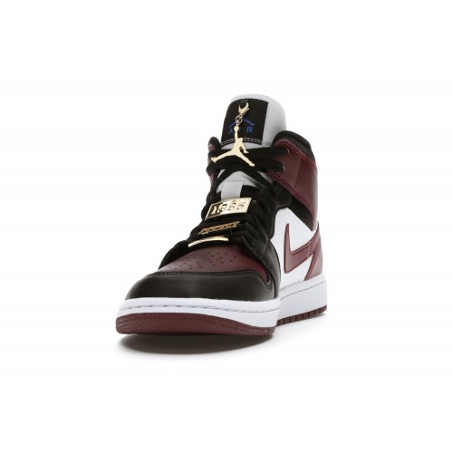 Кроссы Jordan 1 Mid SE Black Dark Beetroot (W) - женская сетка размеров