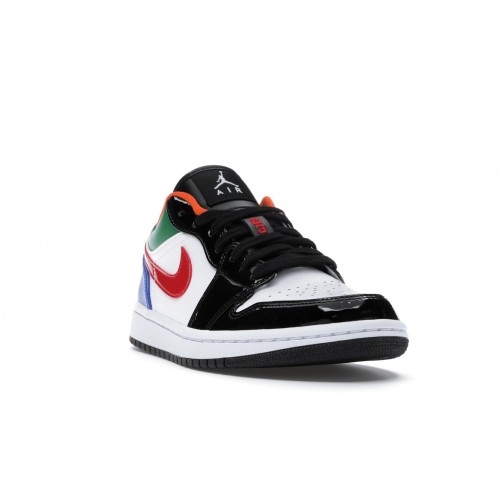 Кроссы Jordan 1 Low Multi-Color Black Toe (W) - женская сетка размеров