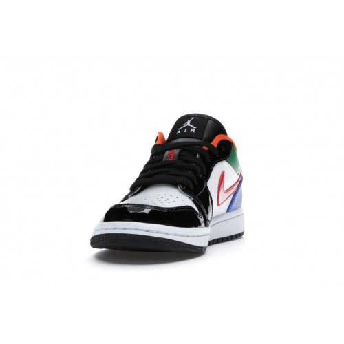 Кроссы Jordan 1 Low Multi-Color Black Toe (W) - женская сетка размеров
