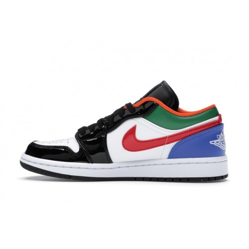 Кроссы Jordan 1 Low Multi-Color Black Toe (W) - женская сетка размеров