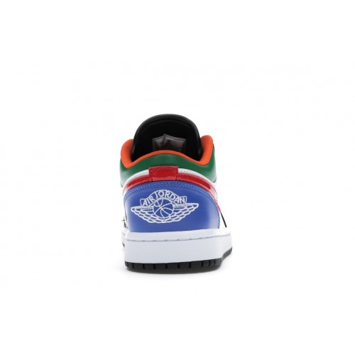 Кроссы Jordan 1 Low Multi-Color Black Toe (W) - женская сетка размеров