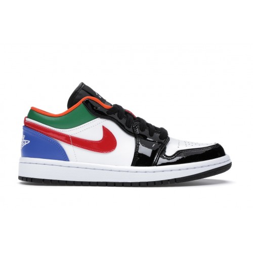 Кроссы Jordan 1 Low Multi-Color Black Toe (W) - женская сетка размеров