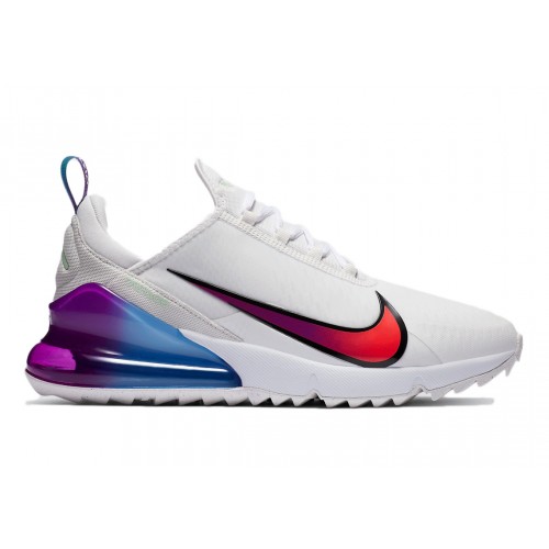 Кроссы Nike Air Max 270 Golf White Oracle Aqua Vivid Purple - мужская сетка размеров