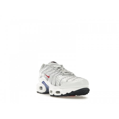 Кроссы Nike Air Max Plus White University Red (GS) - подростковая сетка размеров