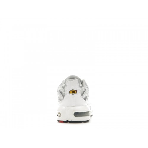 Кроссы Nike Air Max Plus White University Red (GS) - подростковая сетка размеров