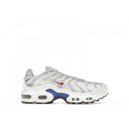 Кроссы Nike Air Max Plus White University Red (GS) - подростковая сетка размеров