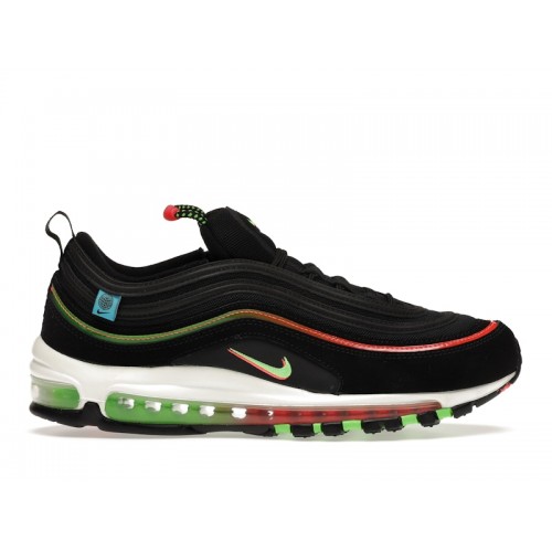 Кроссы Nike Air Max 97 Worldwide Black - мужская сетка размеров