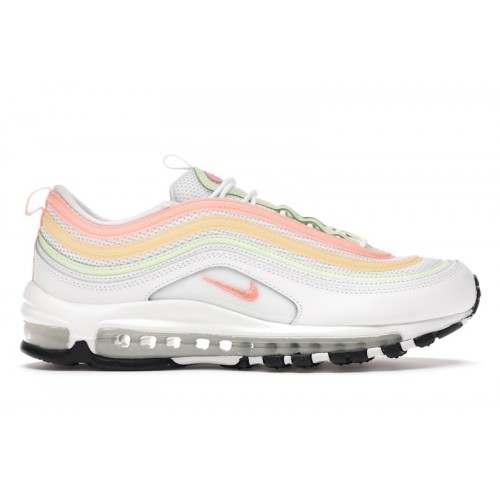 Кроссы Nike Air Max 97 Melon Tint Barely Volt Atomic Pink (W) - женская сетка размеров