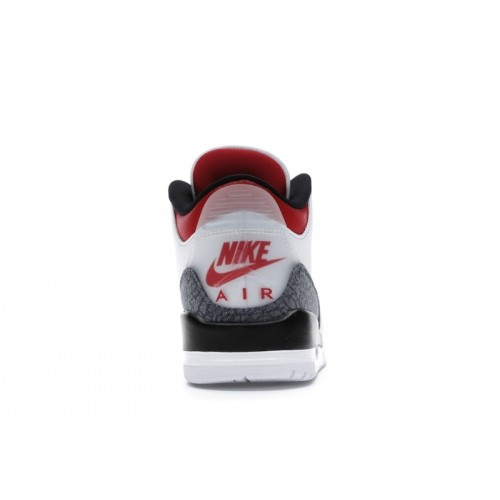 Кроссы Jordan 3 Retro SE Fire Red Denim (2020) - мужская сетка размеров