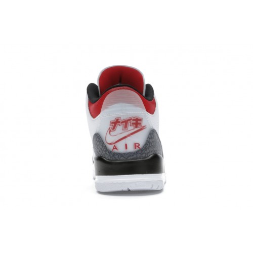 Кроссы Jordan 3 Retro SE-T CO.JP Fire Red Denim - мужская сетка размеров
