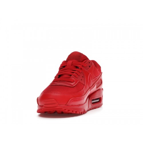 Кроссы Nike Air Max 90 Triple Red (2020) - мужская сетка размеров