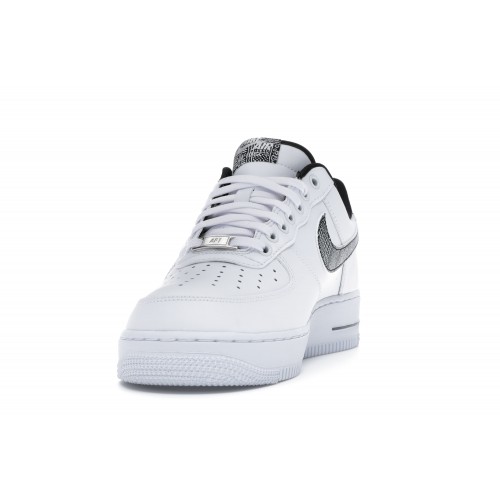 Кроссы Nike Air Force 1 Low 07 White Metallic Silver - мужская сетка размеров