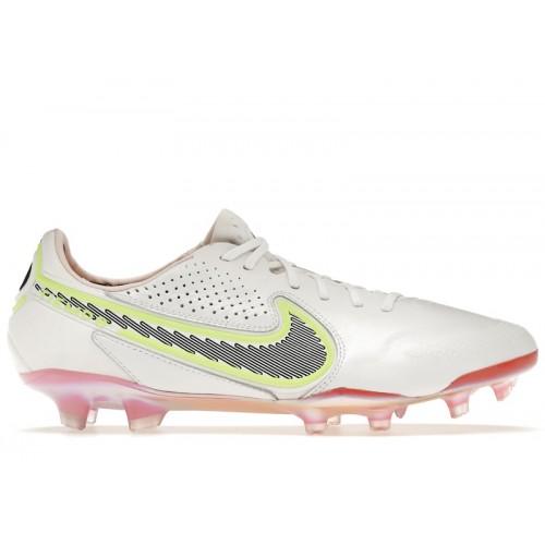 Nike Tiempo Legend 9 Elite FG White Pink Blast - мужская сетка размеров