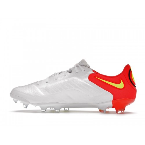 Nike Tiempo Legend 9 Elite FG White Bright Crimson Volt - мужская сетка размеров