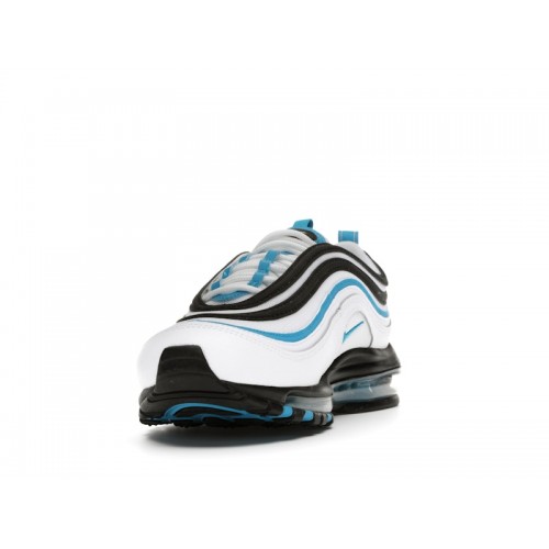 Кроссы Nike Air Max 97 White Black Laser Blue - мужская сетка размеров