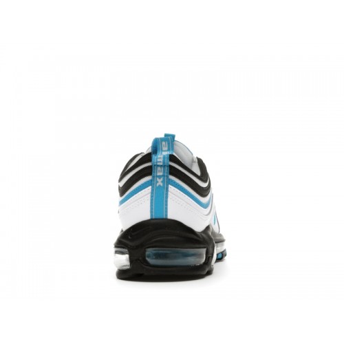 Кроссы Nike Air Max 97 White Black Laser Blue - мужская сетка размеров