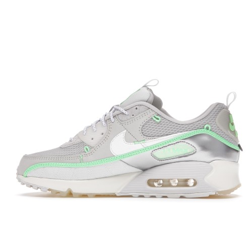 Кроссы Nike Air Max 90 Sail Neon Green - мужская сетка размеров