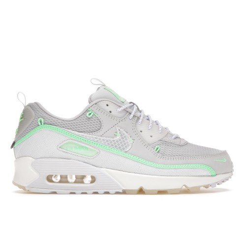 Кроссы Nike Air Max 90 Sail Neon Green - мужская сетка размеров