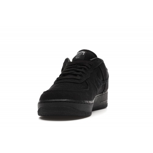 Кроссы Nike Air Force 1 Low Stussy Black - мужская сетка размеров