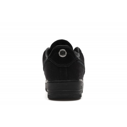 Кроссы Nike Air Force 1 Low Stussy Black - мужская сетка размеров