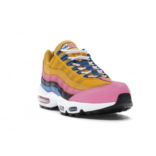 Кроссы Nike Air Max 95 Multicolor Suede - мужская сетка размеров