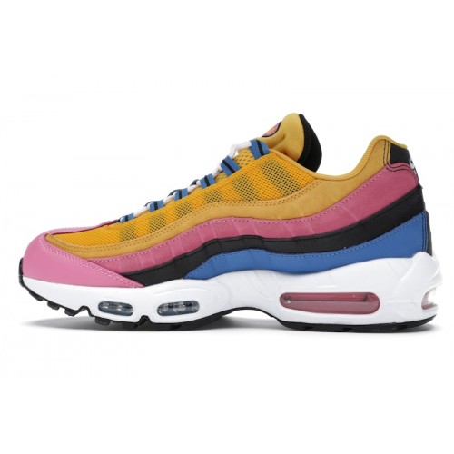 Кроссы Nike Air Max 95 Multicolor Suede - мужская сетка размеров