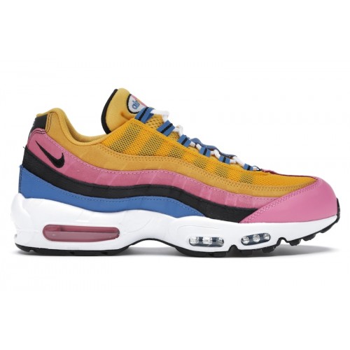 Кроссы Nike Air Max 95 Multicolor Suede - мужская сетка размеров