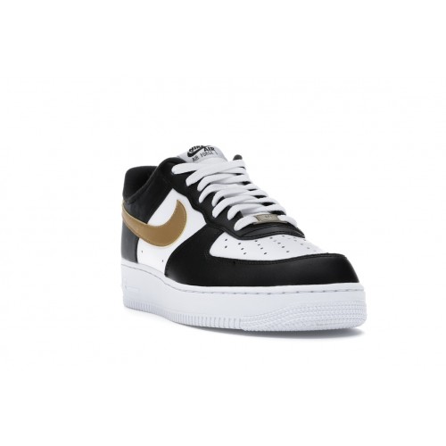 Кроссы Nike Air Force 1 Low Black White Metallic Gold - мужская сетка размеров