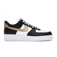 Кроссовки Nike Air Force 1 Low Black White Metallic Gold
