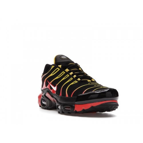 Кроссы Nike Air Max Plus Gradient Black Red Yellow - мужская сетка размеров