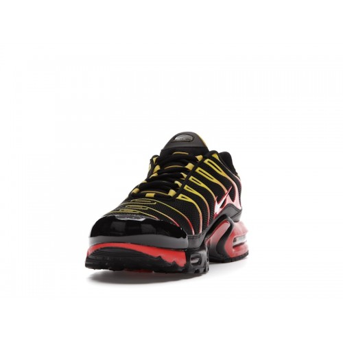 Кроссы Nike Air Max Plus Gradient Black Red Yellow - мужская сетка размеров