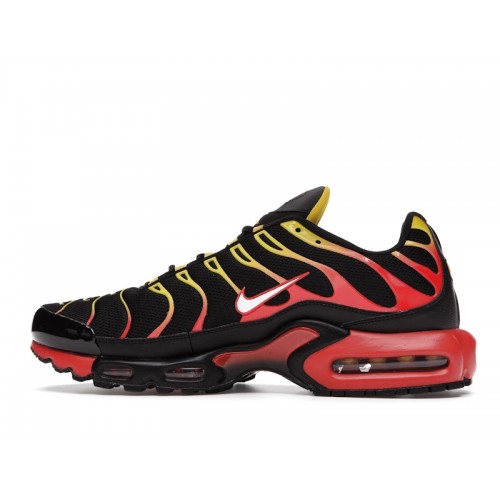 Кроссы Nike Air Max Plus Gradient Black Red Yellow - мужская сетка размеров