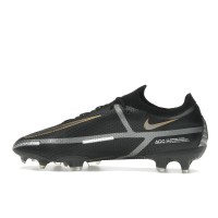 Nike Phantom GT2 Elite FG Black Metallic Dark Grey Metallic Gold
