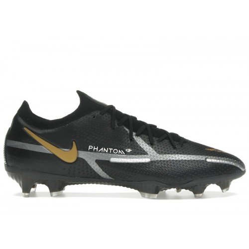 Nike Phantom GT2 Elite FG Black Metallic Dark Grey Metallic Gold - мужская сетка размеров
