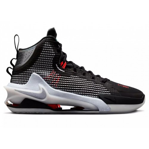 Кроссы Nike Air Zoom GT Jump Black White Solar Red - мужская сетка размеров